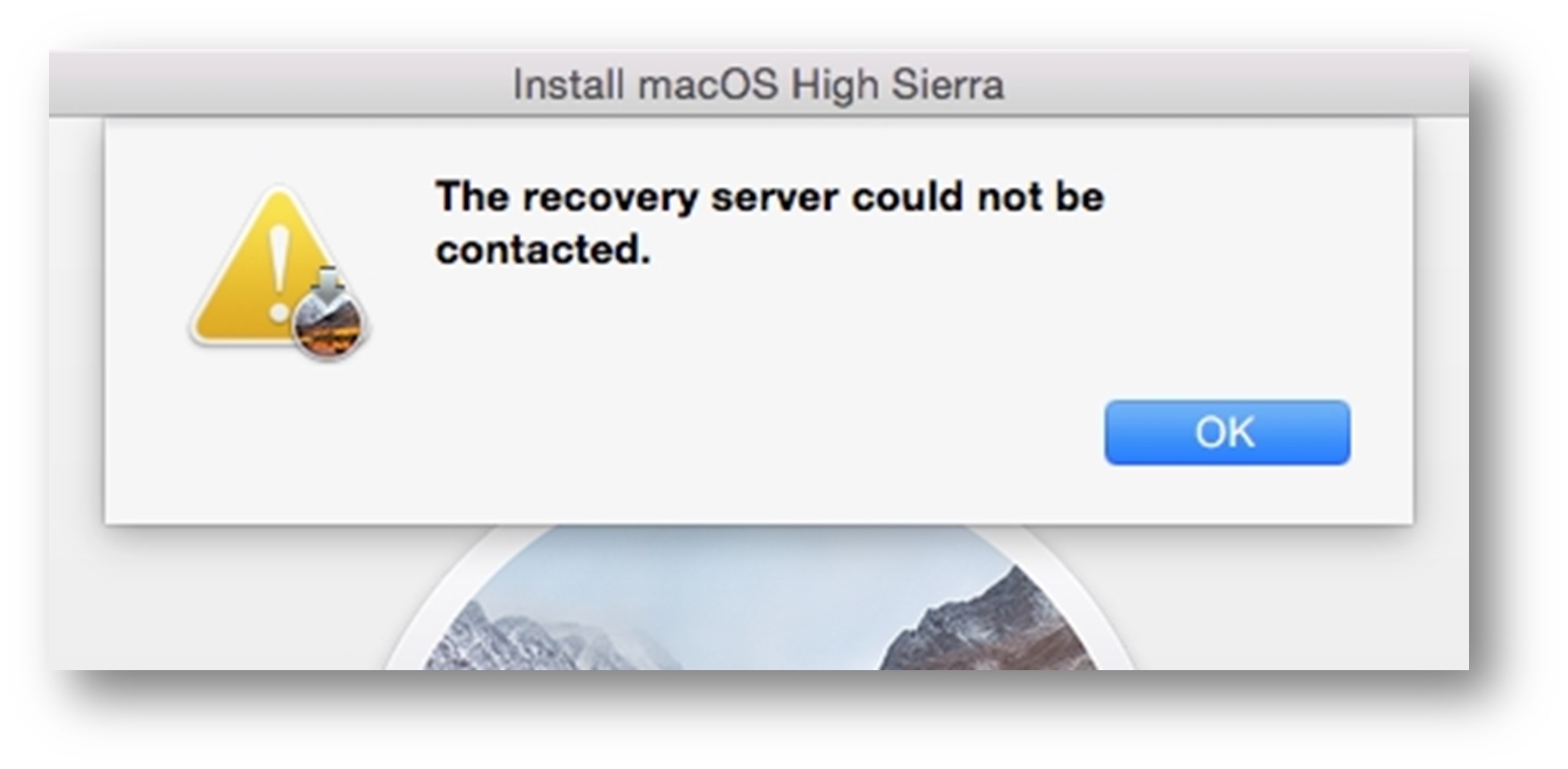 macOS Installation Fehlermeldung